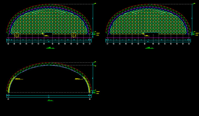 萧县跨度110米，拱高35_7米煤棚网架